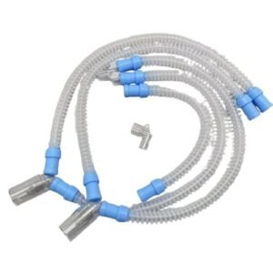Reusable medical grade silicone breathing circuit with water trap