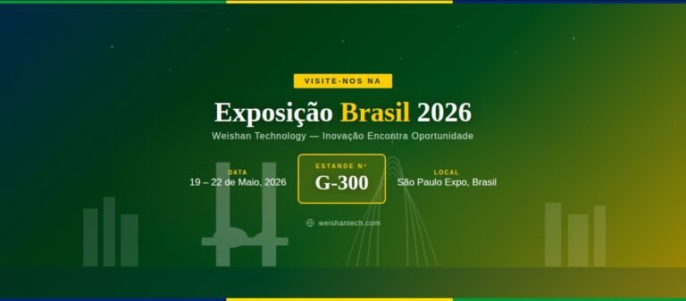 Estande Weishan Tech G-300 na Feira Hospitalar 2026 São Paulo Expo